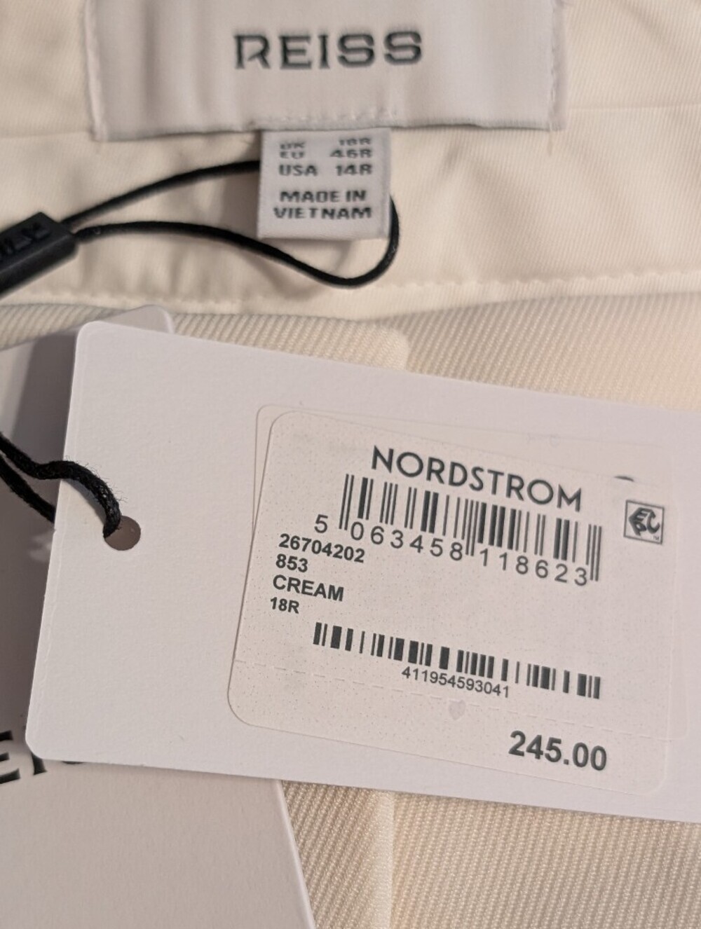Reiss Cream Pants *18 *Gorgeous* NWT - Picture 2 of 2